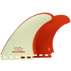 Asher Pacey 5.59" Twin Fin Set - Burnt Orange & Bone