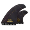 Asher Pacey 5.59" Carbon Stealth Twin Fin Set - Black Gold