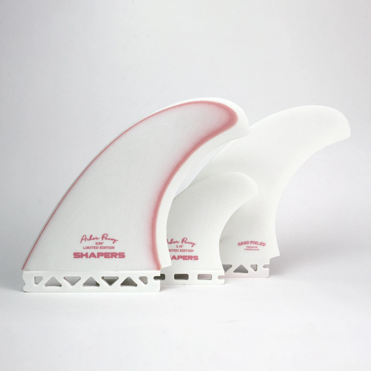 Asher Pacey 5.59" Twin Fin Set - Dusty Pink 2 Asher Pacey 5.59" Twin Fin Set - Dusty Pink - Image 2