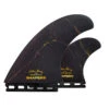 Asher Pacey 5.79" Carbon Stealth Twin Fin Set - Black Gold