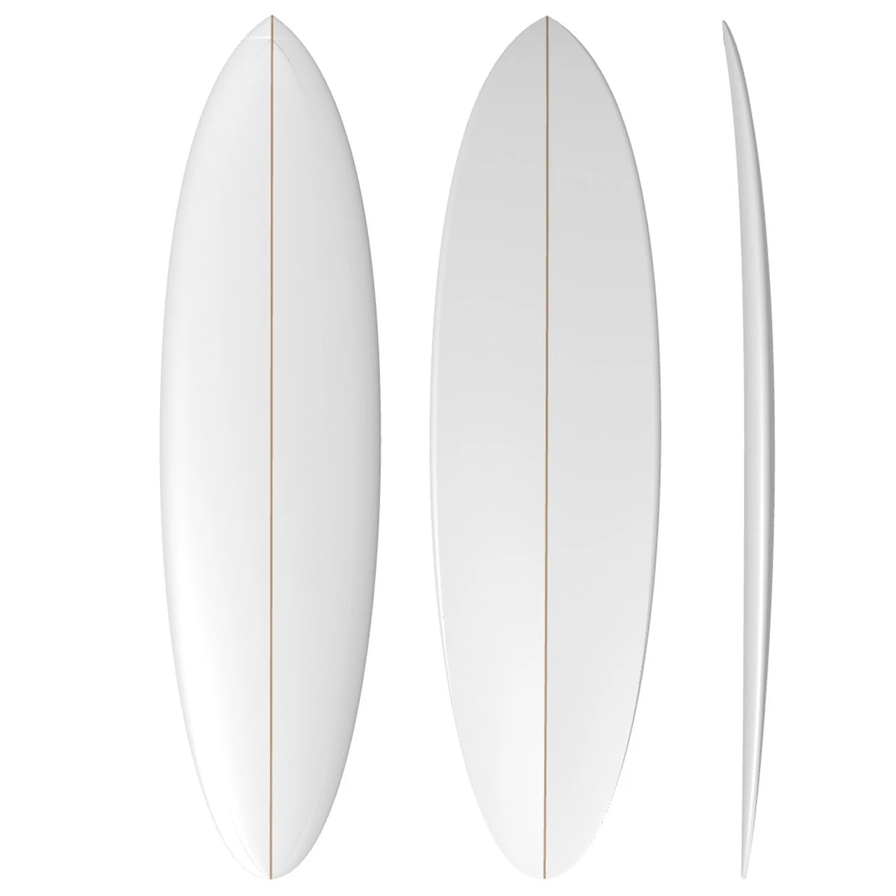Middy: PU Machine Shaped Surfboard Blank 1 Middy: PU Machine Shaped Surfboard Blank