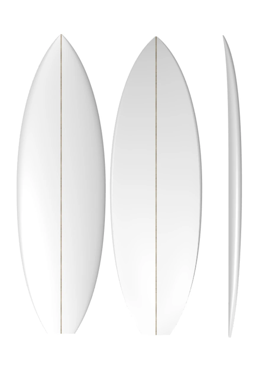 Crumpster: PU Machine Shaped Surfboard Blank 1 Crumpster: PU Machine Shaped Surfboard Blank