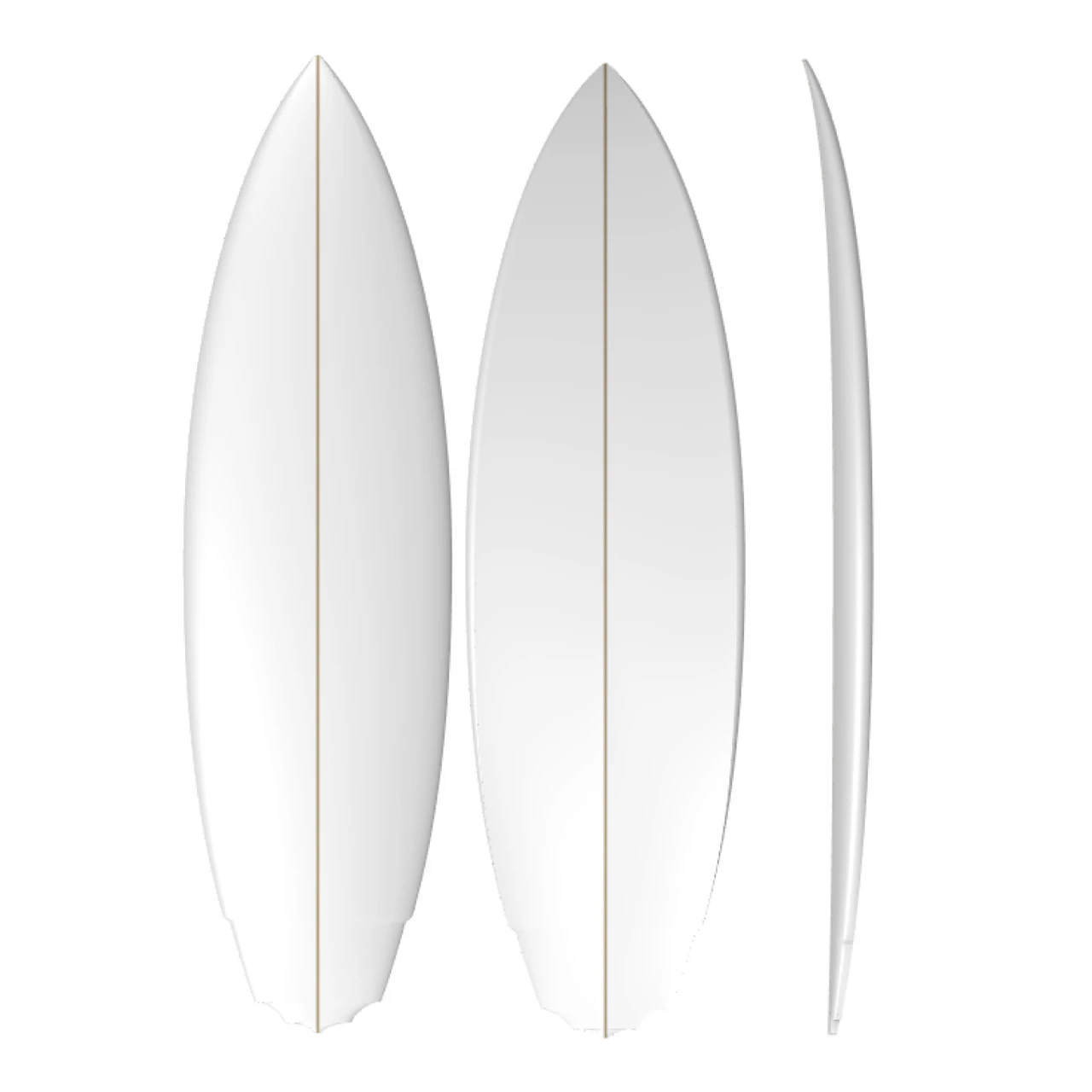 Sycno Shortboard: PU Machine Shaped Surfboard Blank 1 Sycno Shortboard: PU Machine Shaped Surfboard Blank