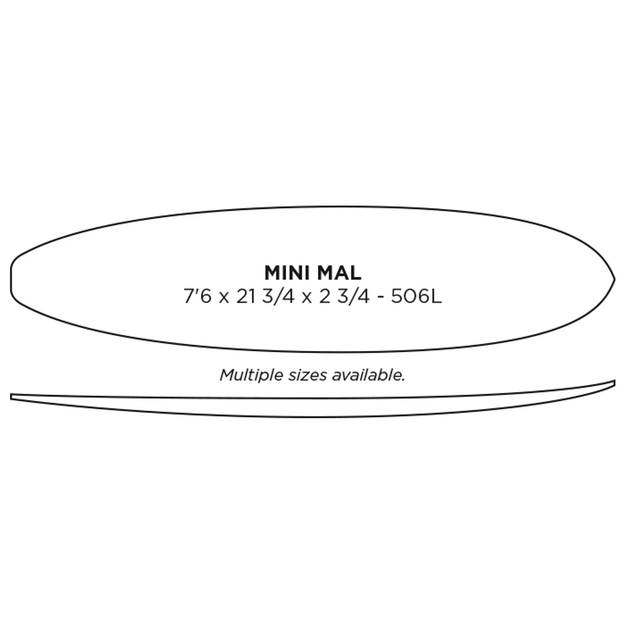 Mini Mal: PU Machine Shaped Surfboard Blank 2 Mini Mal: PU Machine Shaped Surfboard Blank - Image 2
