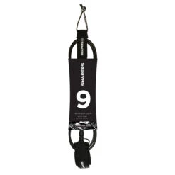 9Ft Longboard Leash Knee : Black