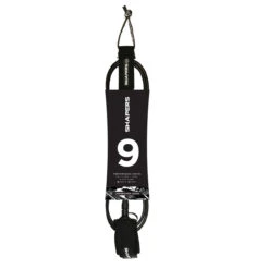 9Ft Longboard Leash Ankle : Black