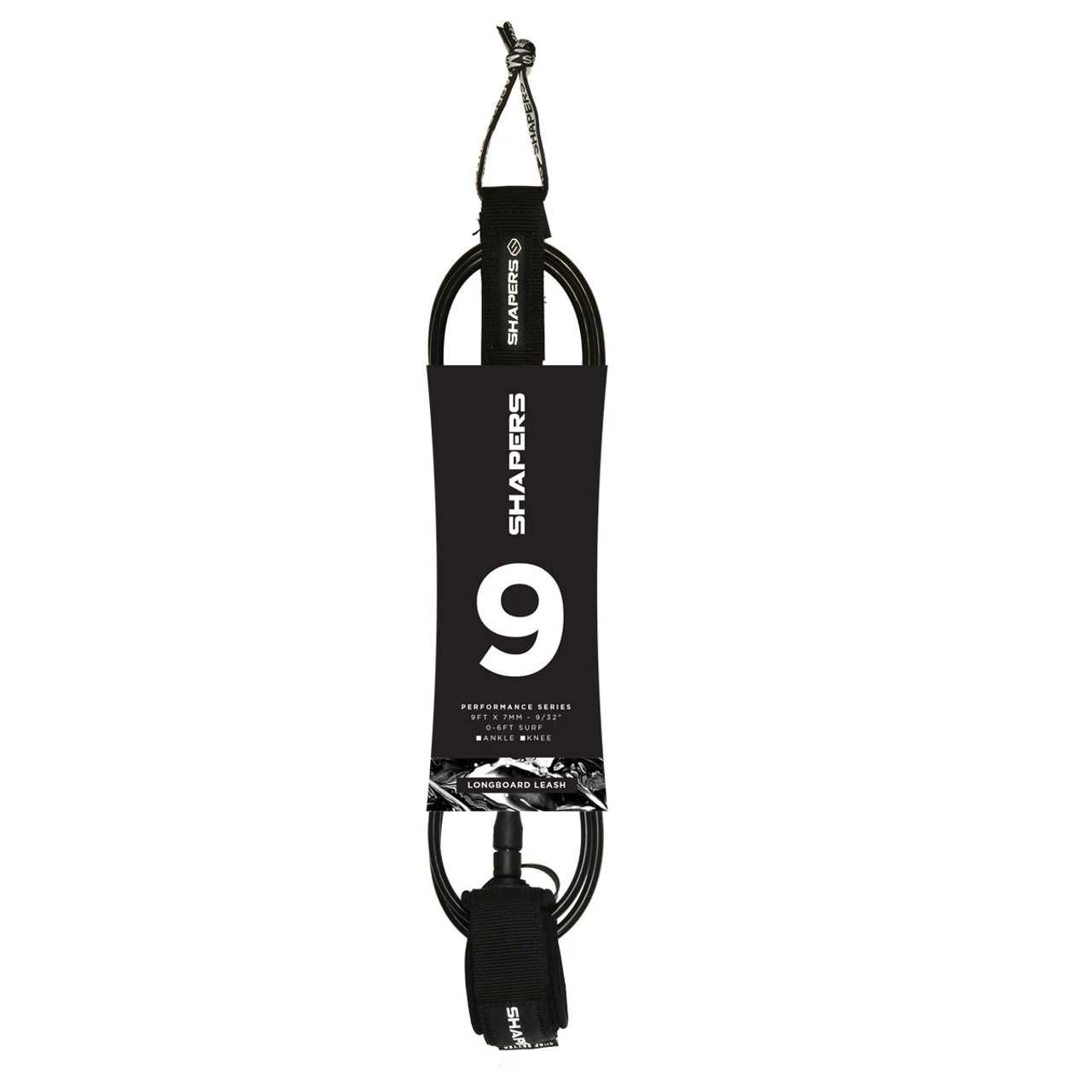 9Ft Longboard Leash Knee : Black 1 9Ft Longboard Leash Knee : Black